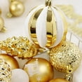 thumbnail image 4 of 65 pcs Christmas Balls Ornaments Set, Shatterproof Christmas Decorations with Hand-held Gift Package for Xmas Tree/Holiday/Wedding/Holiday/Party Decor (Gold), 4 of 7