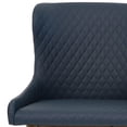 thumbnail image 5 of Robin Dining Chairs Set of 2 - Navy Blue Vegan Leather, Mid-Century Modern Style, Oak Legs, 18"x25"x32" - Perfect for Dining Room or Kitchen, 5 of 9
