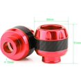 thumbnail image 3 of HUGFEGWE Frame Sliders, 2pcs Carbon Fiber Motorcycle Front Fork Frame Sliders Crash (Red) UA824-16595, 3 of 3