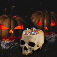 thumbnail image 2 of Runmeihe Halloween Candy Bowl Decorations, Horror Skulls Shaped Halloween Ornaments Holder, Skull Baubles Decor, 2 of 5