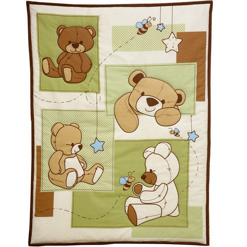 Little Bedding by NoJo Dreamland Teddy 10pc Nursery in a Bag Bedding Set - image 2 of 9