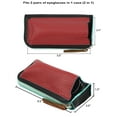 thumbnail image 7 of [3 PACK], JAVOedge Double Eyeglass Case Fits 2 Frames in 1 Soft PU Zipper and Pouch Style Storage with Microfiber Cloth, 7 of 7