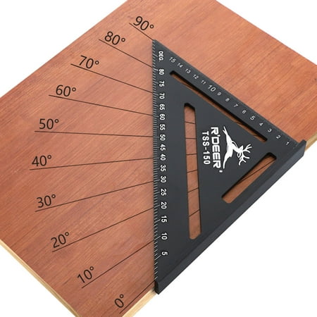 

MIARHB 150mm Measuring Ruler Roofing Rafter Carpentry Ruler Protractor Layout Tools