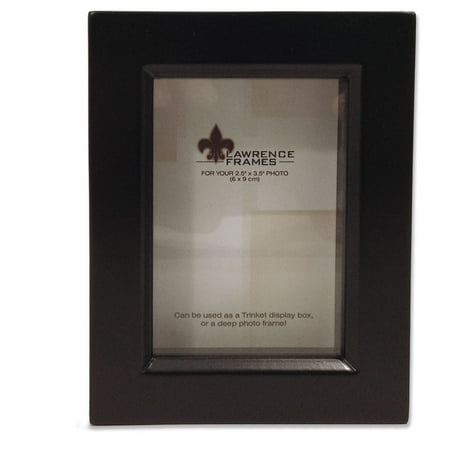 - 795023 Black Wood Treasure Box Shadow Box 2.5x3.5 Picture Frame