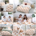 thumbnail image 5 of 3 Piece Orange Beach Starfish Duvet Cover Set Queen Size,Microfiber Comforter/Quilt Cover with Corner Ties and 2 Pillowcases,Summer Ocean Nautical Coastal All Season Soft Bedding with Zipper Closure, 5 of 8