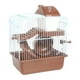 thumbnail image 4 of Jaula para hámster de 2 niveles, casa de juego para hacer ejercicio, suministros grandes, jaula para animales pequeños Marrón, 4 of 9