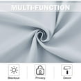 thumbnail image 5 of NICETOWN Greyish White Short Blackout Curtains for Small Window, Light Blocking Thermal Insulated Curtains Privacy Grommet Window Treatment, 42"x24", 2 Panels, 5 of 7