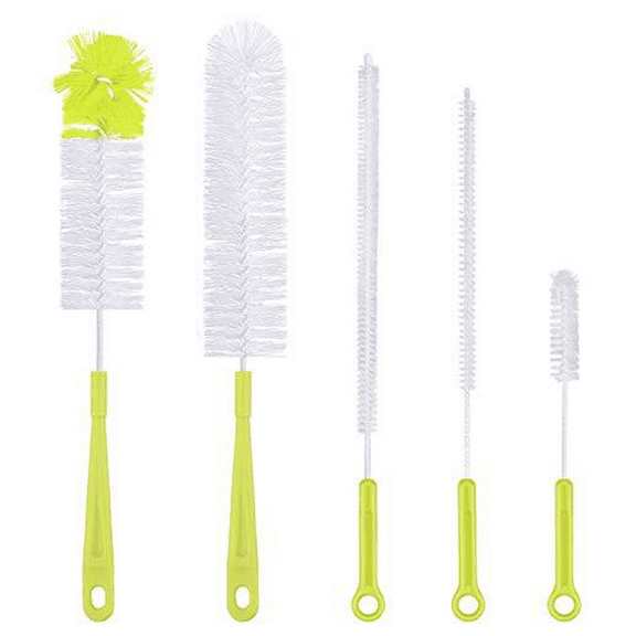 5-Pack Bottle Brush Cleaner - Long Handle Water Bottle Straw Cleaner Brush for Washing Narrow Neck Decanter, Sports Baby Bottle Cleaner