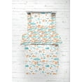 thumbnail image 4 of Bacati - Boys 5 pc Toddler Bedding/Sheet Set 100% Cotton Muslin, Jungle Safari Aqua/Orange/Gray, 4 of 12