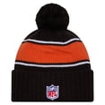 thumbnail image 2 of Men's New Era Black Cincinnati Bengals 2024 Sideline Cuffed Knit Hat with Pom, 2 of 2