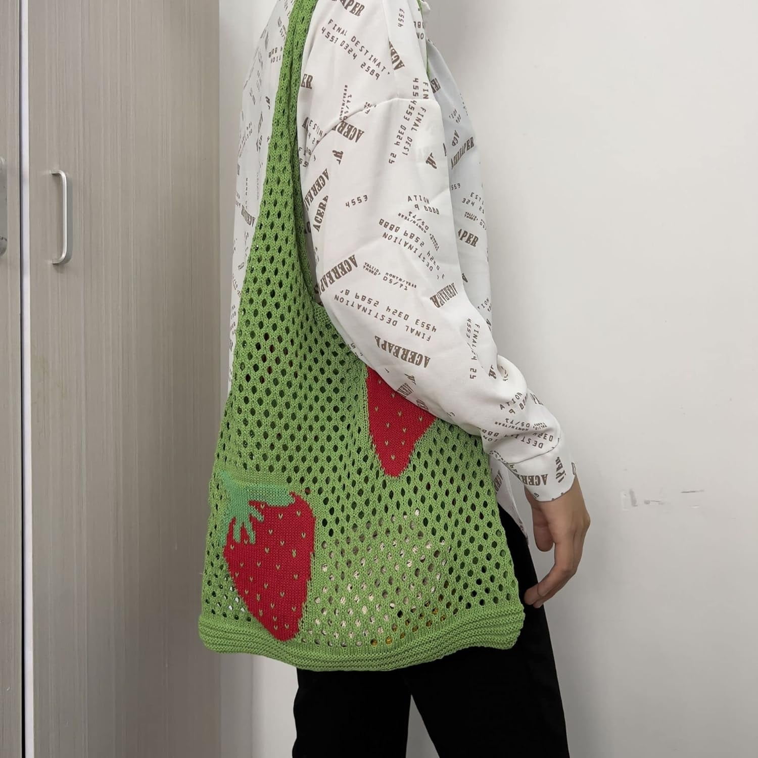 Kukuzhu Crochet Tote Bag Aesthetic Tote Bag Y2k Bag Fairy Aesthetic Tote Bags Fairy Accessories