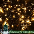thumbnail image 4 of 50 Ft-150 LED Christmas Decoration Fairy Lights Battery Operated,Green Wire Mini Light with Waterproof,Timer,Remote Control,8 Lighting Modes,Home Tree Indoor Outdoor Holiday Wedding Party Decor Warm, 4 of 5