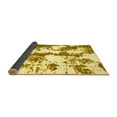 thumbnail image 2 of Ahgly Company Indoor Round Abstract Yellow Modern Area Rugs, 3' Round, 2 of 4