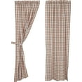 thumbnail image 4 of VHC Brands Annie Buffalo Portabella Check Country Farmhouse Panel Curtain Set 84x40, 4 of 8