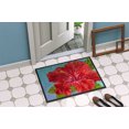 thumbnail image 4 of Carolines Treasures TMTR0319MAT Hibiscus Rouge par Malenda Trick Tapis Intérieur Ou Extérieur- 18 x 27, 4 of 4