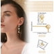 thumbnail image 2 of 1 caja con 100 piezas de accesorios para aretes con forma de bola, de acero inoxidable chapado en oro de 18 quilates, con aro y 100 piezas de tuercas de metal., 2 of 5