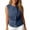 Sky Blue, variant on Miqool Women's Summer Sleeveless Denim Vest Round Neck Button Down Jean Waistcoat Casual Going Out Tops with Curved Hem