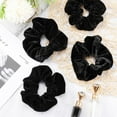 thumbnail image 5 of 4 Pcs Bandeau Élastique en Velours Accessoire Cheveux Queue de Cheval (Or), 5 of 5