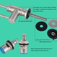 thumbnail image 3 of Kitchen Faucet, Stainless Steel Straight Drinking Water Purification Faucet, 4 Points 2 Points European Style Gooseneck Pure Water Machine Faucet, Brushed,2 Points, 3 of 5