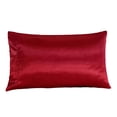 thumbnail image 2 of Queen Delicate Skin Satin Synthetic Silk Pillowcase 50x76cm / " Red, 2 of 10