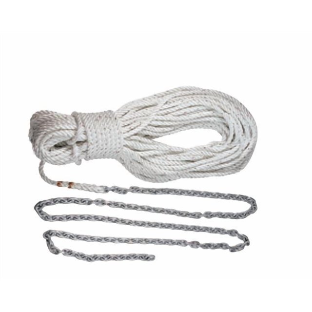 Lewmar Boat Anchor Rode 69000331 Three Stand; 1/2 Inch Diameter x 100 Foot Length; White; Nylon