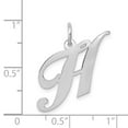 thumbnail image 2 of FJC Finejewelers 14 kt White Gold Medium Fancy Script Letter H Initial Charm, 2 of 6