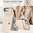 thumbnail image 4 of Allytechgroup iPhone SE 2022/2020/ iPhone 8 7 Wallet Case, Ring Holder Stand Cards Slots Shockproof Retro Flip Back Cover Phone Case for Apple iPhone SE 3rd 2nd Gen/ iPhone 8 7, White, 4 of 7