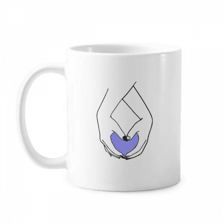 

Hands Love Companion Art Deco Fashion Mug Pottery Cerac Coffee Porcelain Cup Tableware