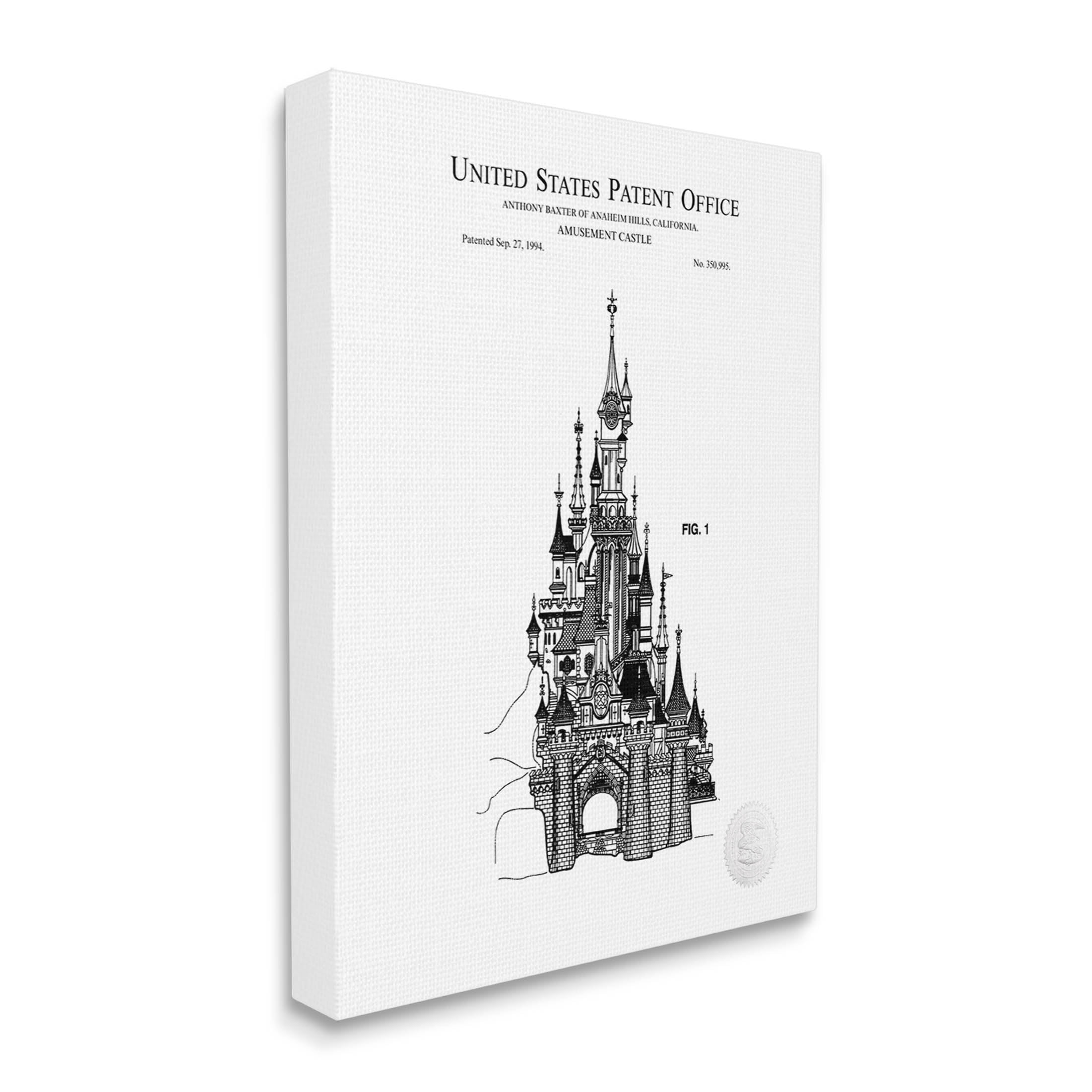 Stupell Industries Intricate Amusement Castle Diagram Graphic Art Gallery Wrapped Canvas Print Wall Art, Design by Karl Hronek