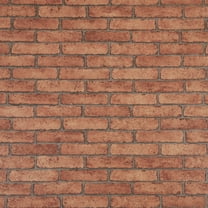 Dundee Deco Peel and Stick Self Adhesive Wallpaper - Distressed Marble Red Bricks , 18 ft x 18 in
