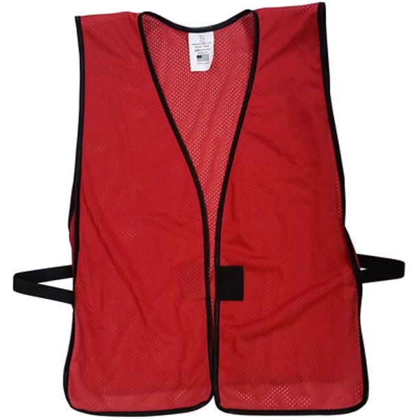 Brick Red Safety Vests Soft Mesh Plain Vests
