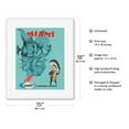 thumbnail image 2 of Miami Florida - Guest Aerovias Mexico - Vintage Airline Travel Poster c.1960s - Fine Art Rolled Canvas Print 11in x 14in, 2 of 4