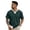 418#Dark Green, variant on Contrast V Neck Waffle Pullover Shirts for Men Lightweight Short Sleeve Casual Daily Summer Blouse Dark Green 2XL