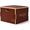 Yes4All 16 in Stackable Wooden Plyo Box, with Anti-Slip Surface for Home Gym, Red