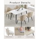 thumbnail image 5 of Yeshouse juego de 2 sillas de comedor modernas tapizadas en tela beige, sin brazos, respaldo ergonómico y patas de acero resistentes, ideales para cocina, sala, comedor o restaurante, 5 of 7
