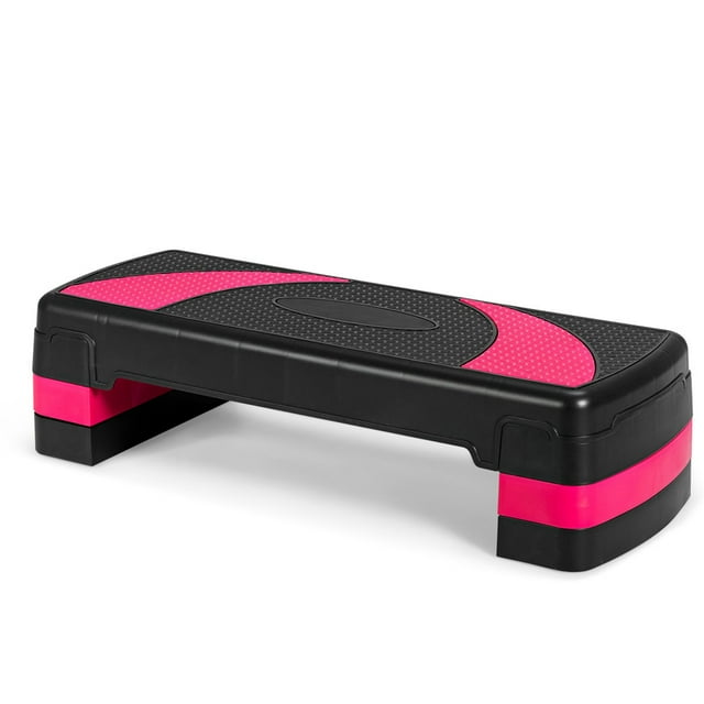 Costway 31'' Aerobic Exercise Stepper Cardio Trainer W/Riser Adjustable Height 4''- 6''- 8''