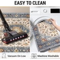 thumbnail image 6 of GLATTICE Runner Rug 2x8 Ivory Blue Vintage Floral Rug Boho Rug Runner Non-Slip Washable Kitchen Runner Soft Printed Retro Flower Carpet Runner for Bedroom Laundry Entryway, 6 of 8