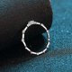 thumbnail image 5 of Anillo de moissanita de 10 puntas, anillo de plata s925 de cuatro garras Millennium Cycle, estilo versátil, 5 of 5