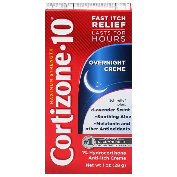 Cortizone 10 Maximum Strength Overnight Anti-Itch Cream, 1 oz.
