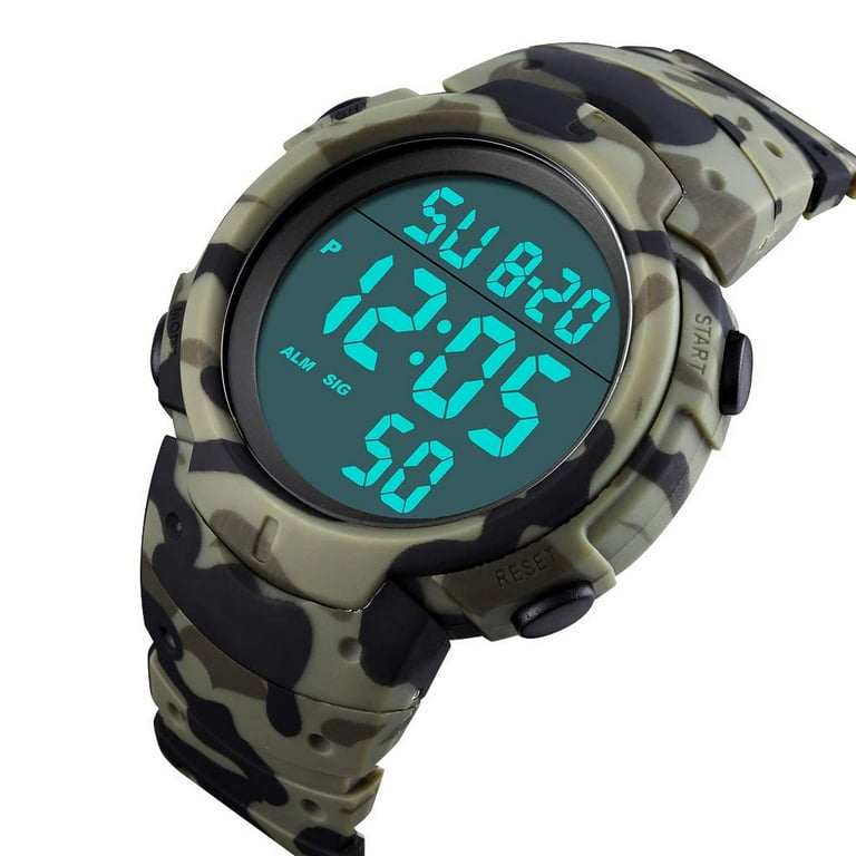 CakCity Sports Large Face Military Watches Stopwatches for Men