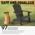 thumbnail image 4 of Naipo Outdoor Adirondack Chair, Patio Seat Weather Resistant, Garden Patio Widely Used in  HDPS Summer Outdoor, Fire Pit, Deck, Outside, Garden, Campfire (Black), 4 of 7