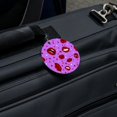 thumbnail image 5 of Luscious Red Lips Kiss Pattern Set Round Luggage ID Tag Card Suitcase Carry-On, 5 of 7