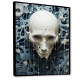 thumbnail image 2 of Designart "Minimalist Alien Skull Art" Aliens Floater Framed Wall Art Living Room, 2 of 5