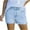 Light Blue, variant on Xixinqiwan No Boundaries Women's Mid Rise Jean Short Summer Casual Stretchy Straight Leg Wash Light Blue Denim Shorts with Pockets