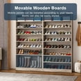 thumbnail image 5 of Demi Bonn Wooden Shoe Rack 9-Tier Shoe Storage Organizer Entryway Shoe Shelf, 40-45 Pairs Freestanding Shoe Cabinet, Gray, 5 of 10