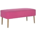 thumbnail image 2 of SAFAVIEH Levi Classic Solid Upholstered Bench, Berry, 2 of 5