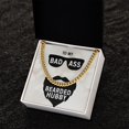 thumbnail image 2 of Husband Gift Necklace, To My Bearded Hubby, Birthday Gift Necklace, Cuban Chain Necklace, Anniversary Gift Necklace For Husband, Gift From Wife, 2 of 7
