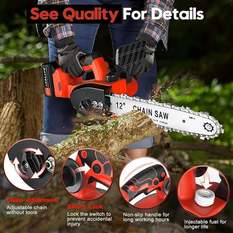 12 inch 2024 battery operated chainsaw