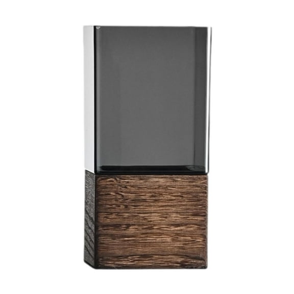 deevoka Cylindrical Flower Vase Display Decorative for Dining Room Shelf Anniversary 12cmx25cm