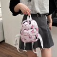 thumbnail image 2 of Mujeres de gran capacidad Fashionalbe Simple Commuter bolso mochila coreana (rosa), 2 of 7
